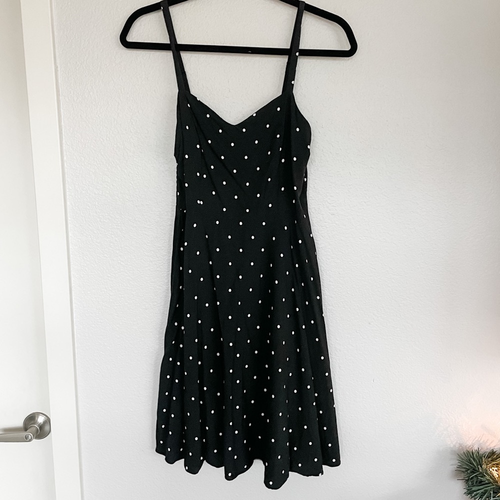 Black Polka Dot Skater Dress